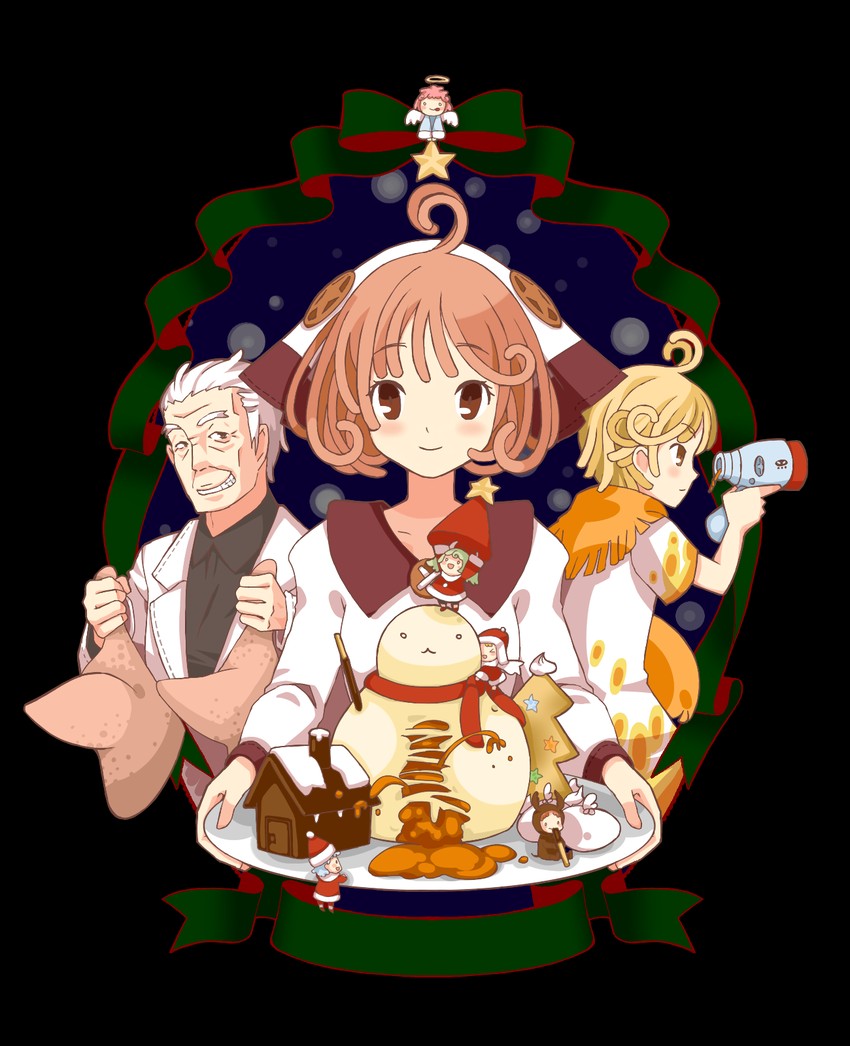 watashi, fairy, joshu-san, and grandfather (jinrui wa suitai shimashita) drawn by 24a