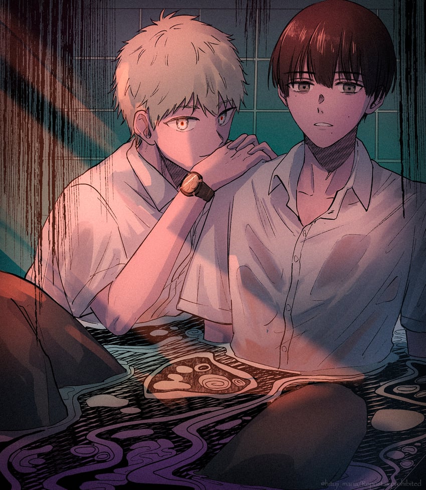 indou hikaru and tsujinaka yoshiki (hikaru ga shinda natsu) drawn by hitumeji