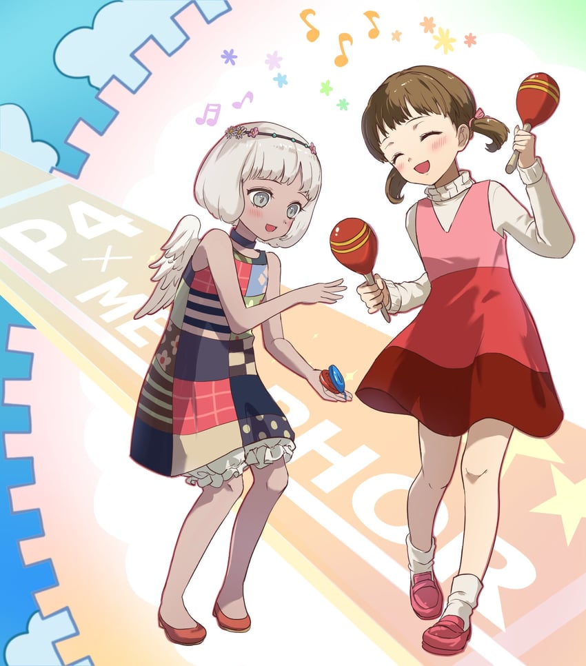 doujima nanako and maria (persona and 3 more) drawn by pook_oshama