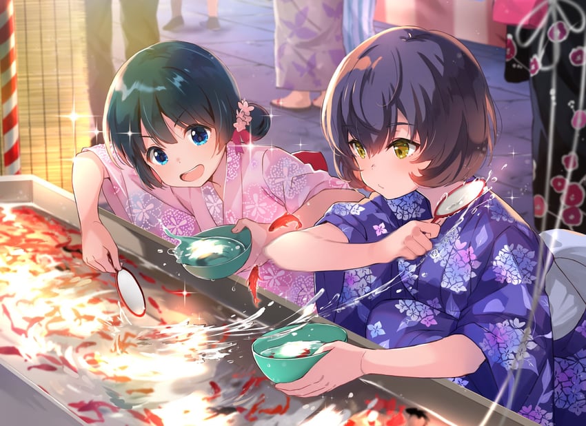 igawa aoi and okuyama sumire (idoly pride) drawn by qp:flapper