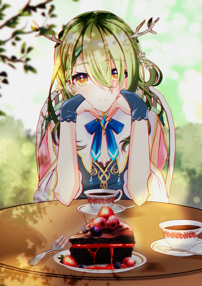 ceres fauna (hololive and 1 more) drawn by zerobi