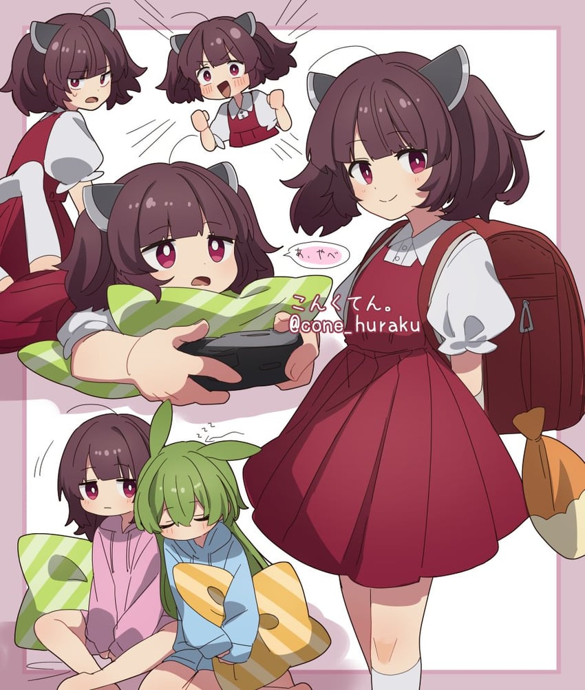 touhoku kiritan and zundamon (voiceroid and 1 more) drawn by corn_kuten