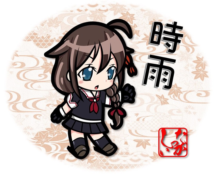 shigure and shigure kai ni (kantai collection) drawn by takasshii_(ribbonsmarket)