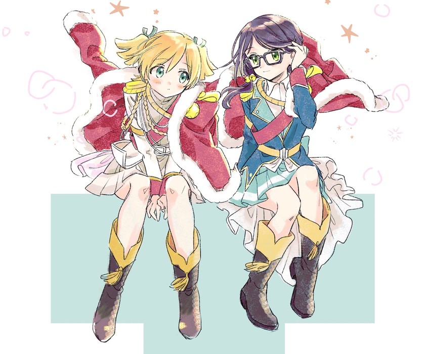 daiba nana and hoshimi junna (shoujo kageki revue starlight) drawn by no+bi=