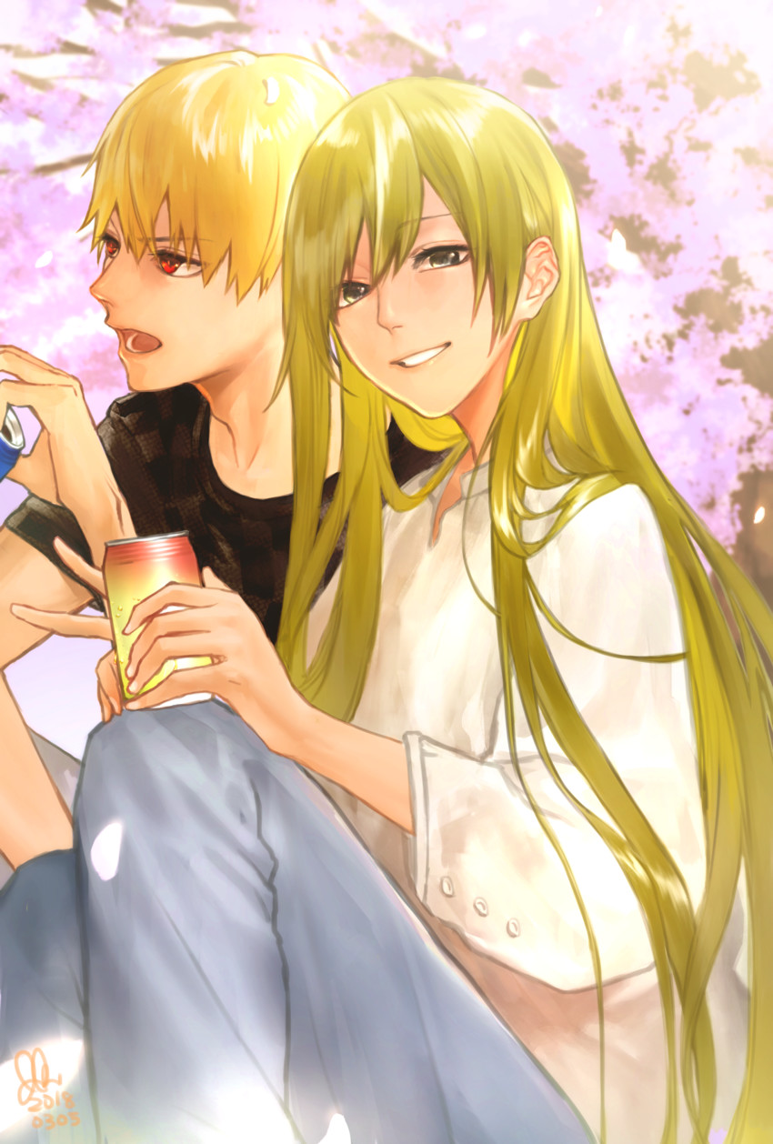 gilgamesh and enkidu (fate and 2 more) drawn by hutagi_rouka