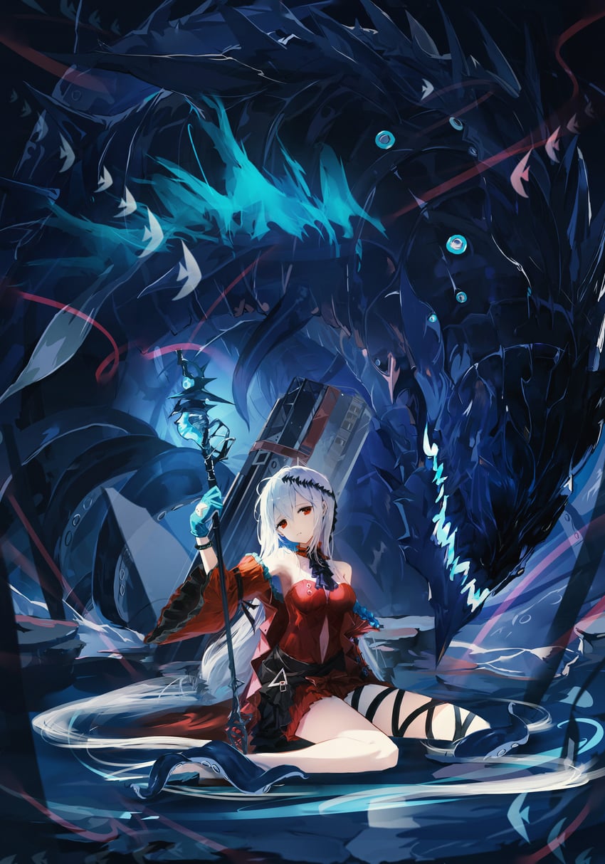 skadi and skadi the corrupting heart (arknights) drawn by akira_(fxuc5438)