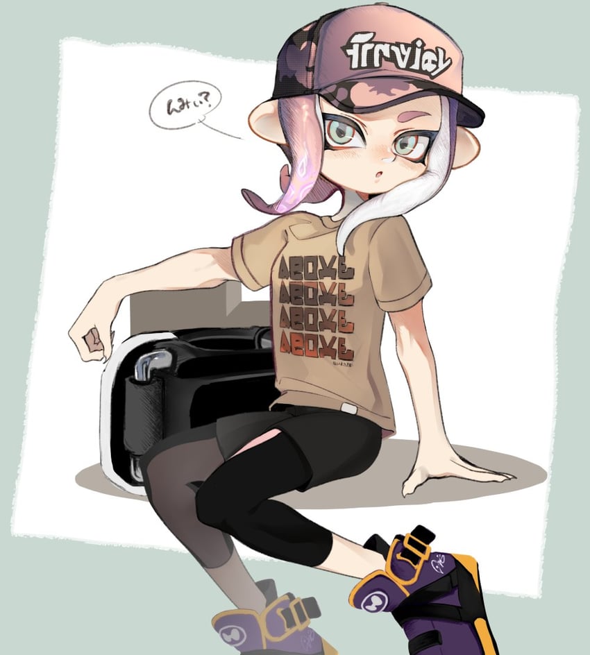 octoling player character and octoling girl (splatoon) drawn by ujijino
