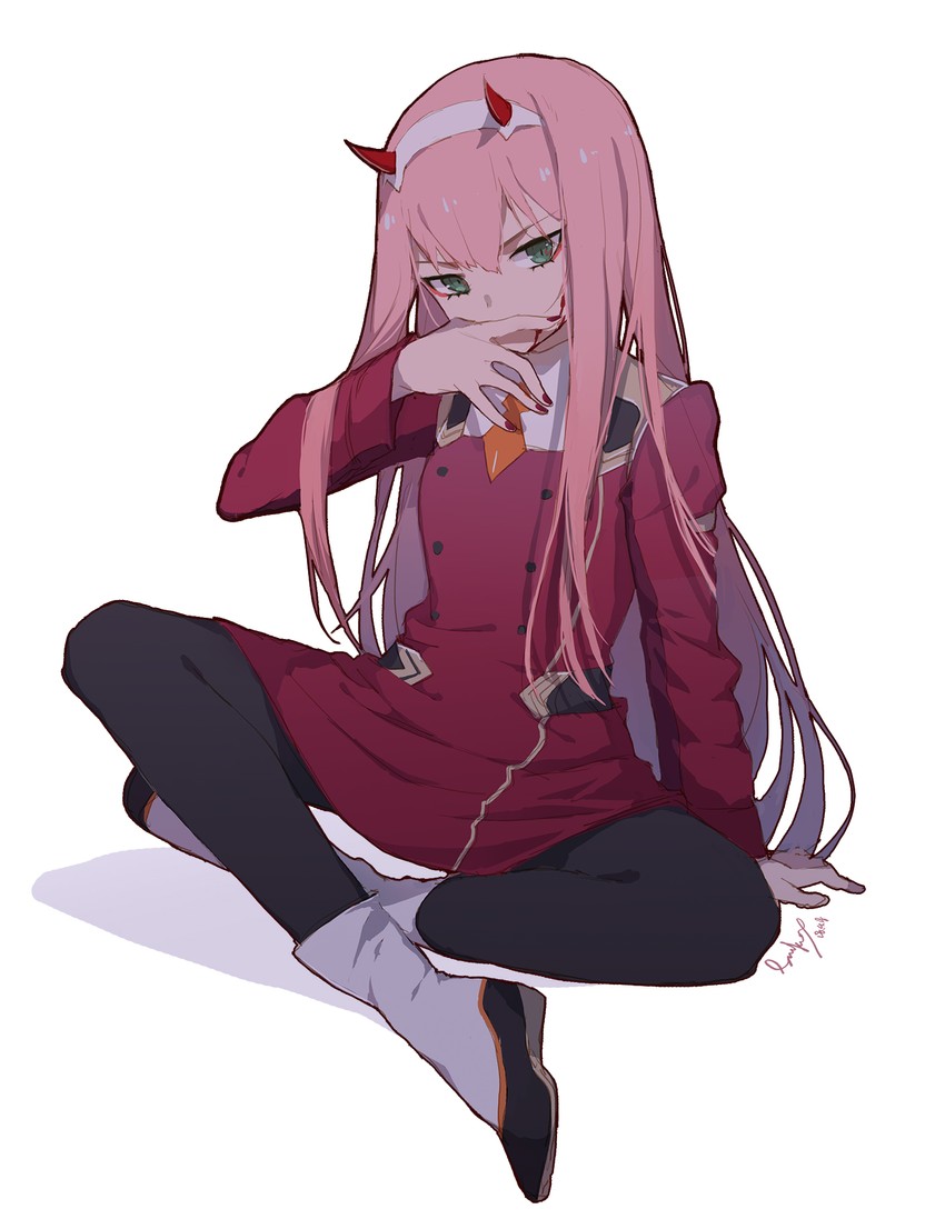 zero two (darling in the franxx) drawn by sylvia_(huajiuhuajiu)