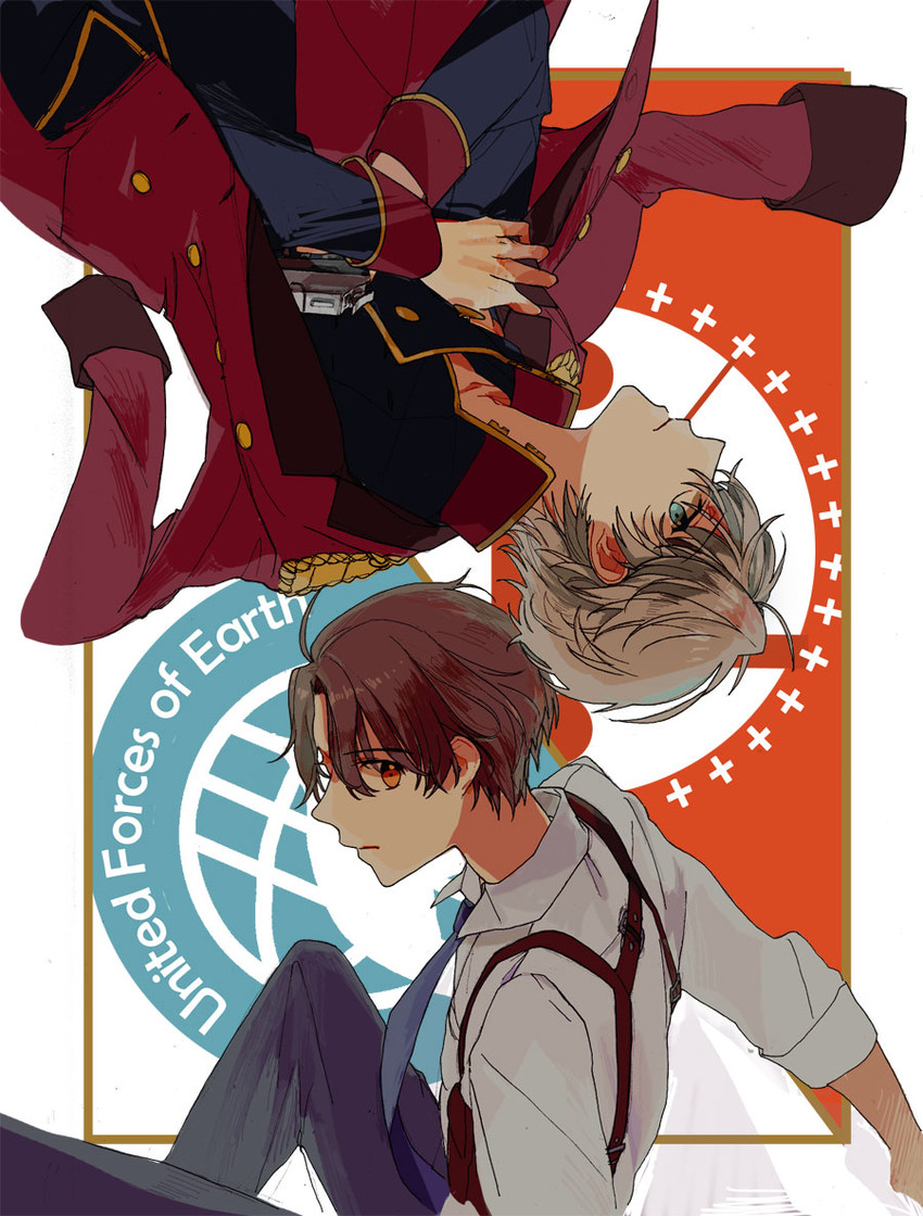 slaine troyard and kaizuka inaho (aldnoah.zero) drawn by jin_(rewind00)