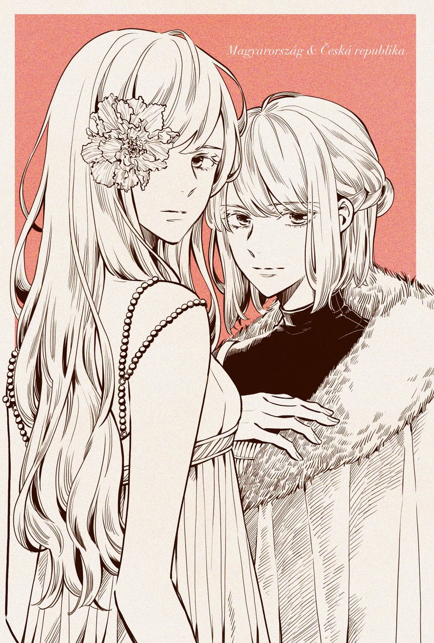 hungary and czech republic (axis powers hetalia) drawn by ca_lamari