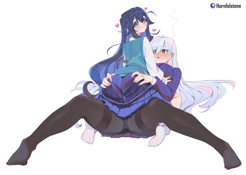 yoshimoto shizuka and eiai nano (kimi no koto ga dai dai dai dai daisuki na 100-nin no kanojo) drawn by hornfelstone