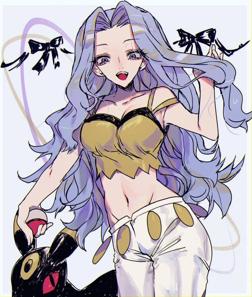 umbreon and karen (pokemon and 1 more) drawn by nakiyu