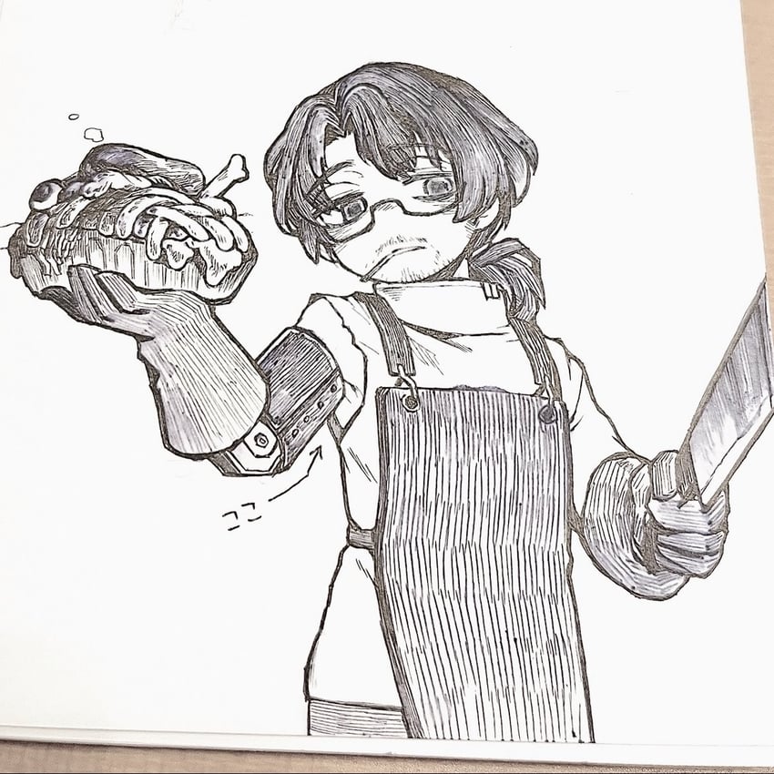 gregor (project moon and 1 more) drawn by krkm_hks