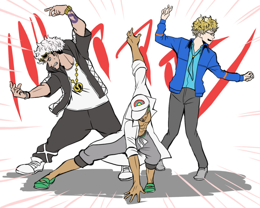 guzma, professor kukui, and molayne (pokemon and 2 more) drawn by anko04green
