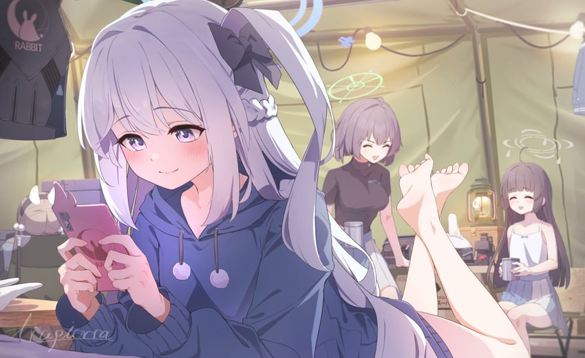 miyu, miyako, saki, and moe (blue archive) drawn by hamanashi_(trapiorra)