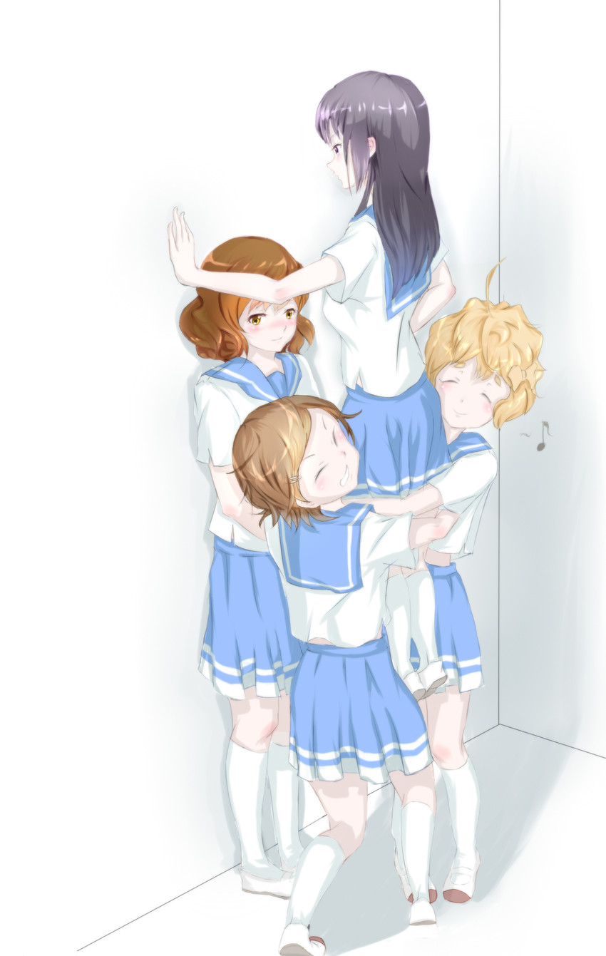 oumae kumiko, kousaka reina, kawashima sapphire, and katou hazuki (hibike! euphonium) drawn by past_heard_lily_fragrance