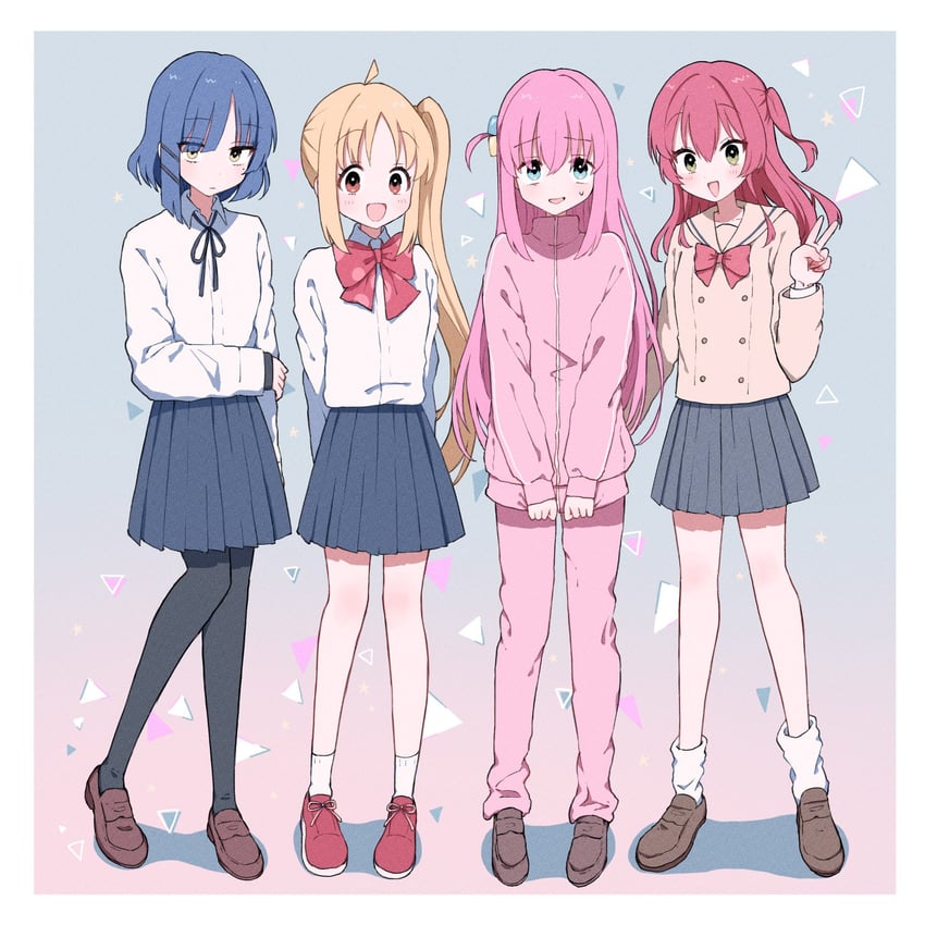 gotoh hitori, kita ikuyo, ijichi nijika, and yamada ryo (bocchi the rock!) drawn by maumauma_mau