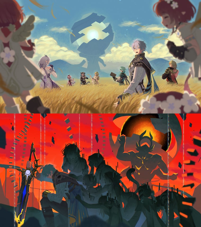 phainon, castorice, mydei, aglaea, cipher, and 5 more (honkai and 1 more) drawn by 35684187031