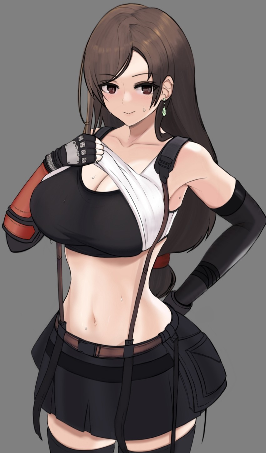 tifa lockhart (final fantasy and 2 more) drawn by desspie
