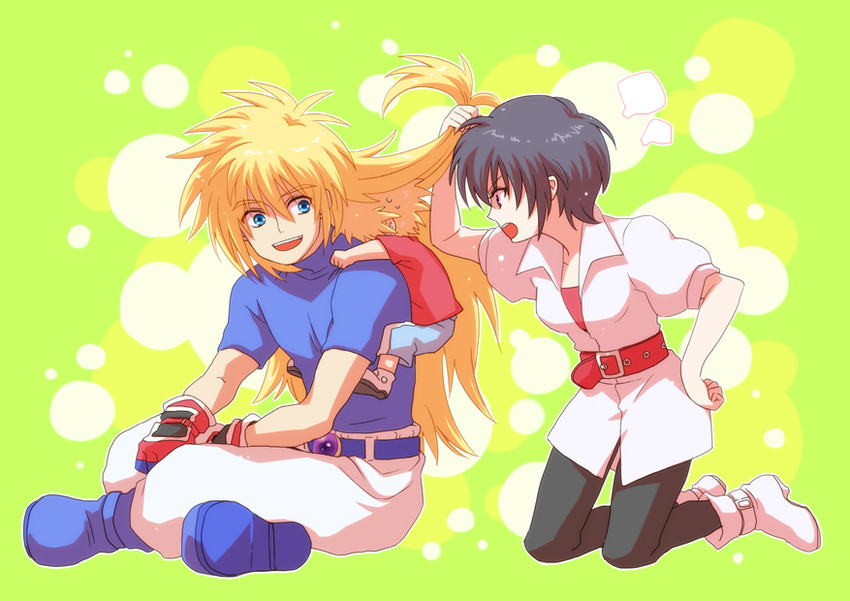rutee katrea, stahn aileron, and kyle dunamis (tales of and 2 more) drawn by toufuno