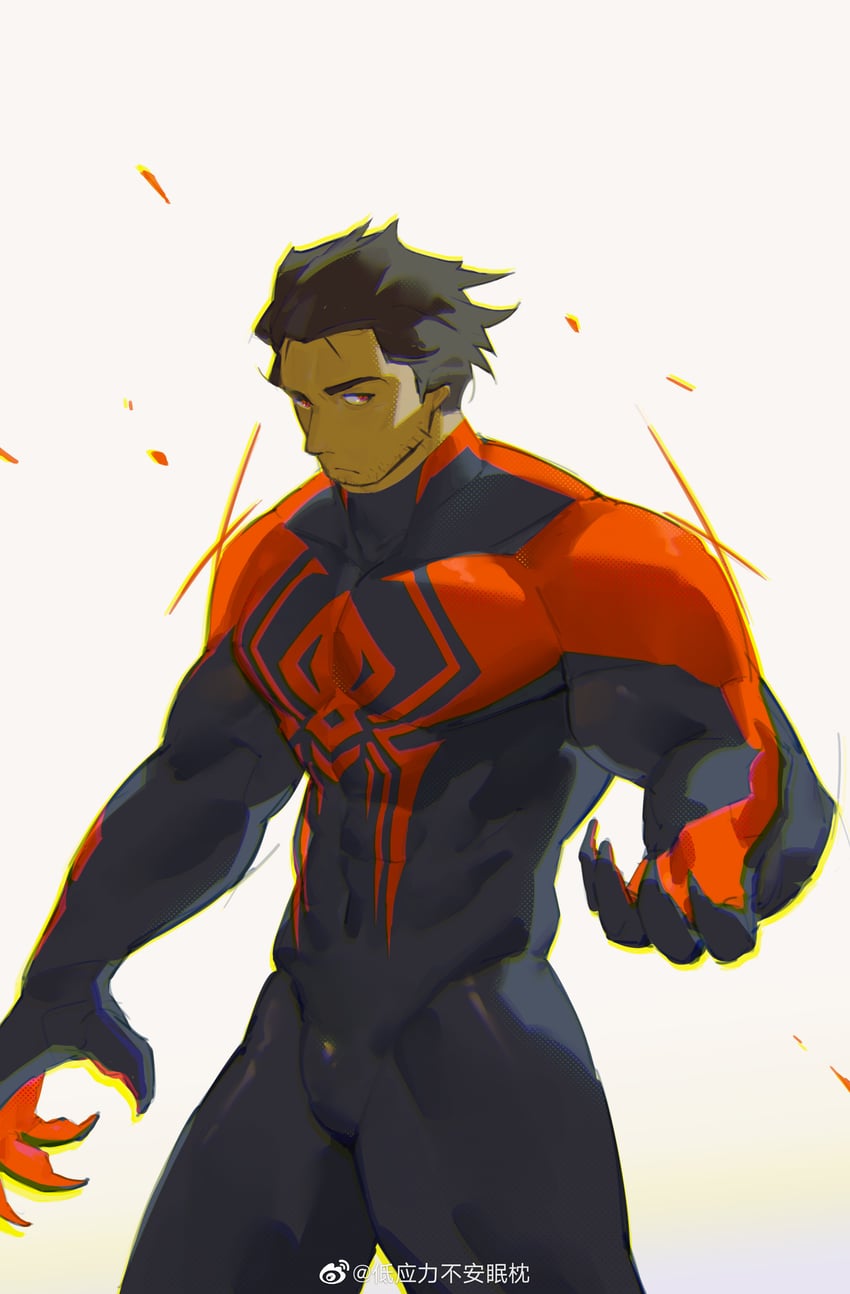 miguel o'hara and spider-man (marvel and 3 more) drawn by di_yingli_bu_anmian_zhen