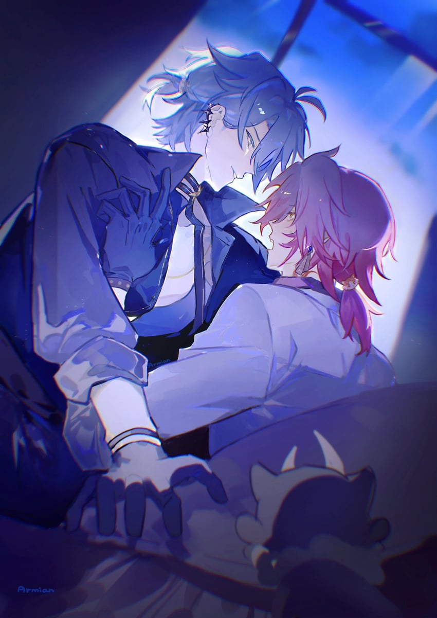 mydei and phainon (honkai and 1 more) drawn by armian