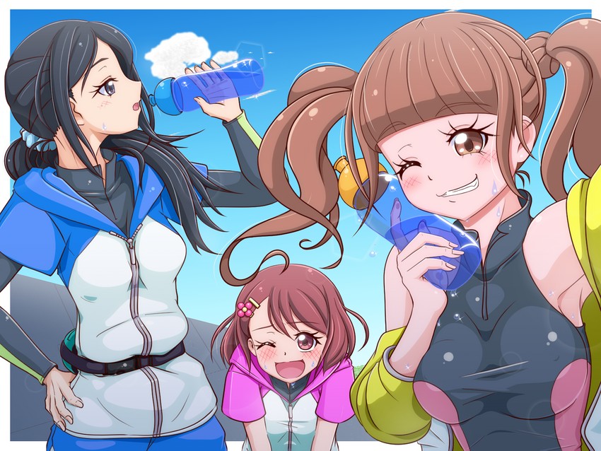 hanadera nodoka, hiramitsu hinata, and sawaizumi chiyu (precure and 1 more) drawn by bechamel