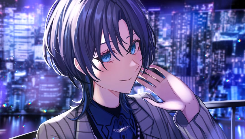 hiodoshi ao (hololive and 1 more) drawn by garan_(garan0502)