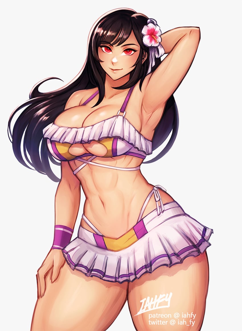 tifa lockhart (final fantasy and 3 more) drawn by iahfy