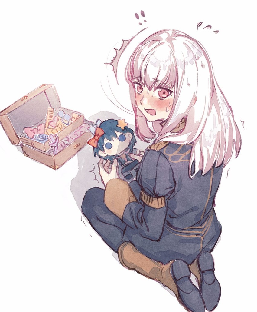 female byleth and lysithea von ordelia (fire emblem and 1 more) drawn by aluce