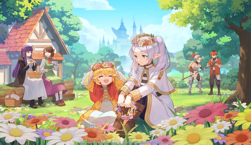 frieren, fern, stark, female knight, little princess, and 1 more (sousou no frieren and 1 more)
