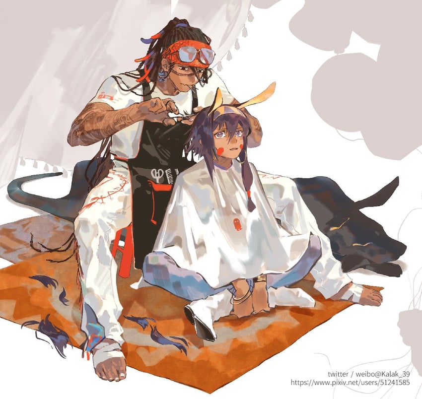 nitocris and camazotz (fate and 1 more) drawn by kalak_39