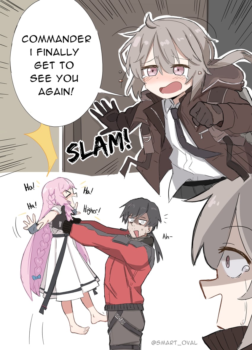 commander, m200, and helena (girls' frontline and 1 more) drawn by smart_oval