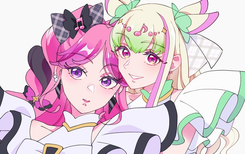 cure zukyuun, cure kiss, purirun, and meroron (precure and 1 more) drawn by tungl243