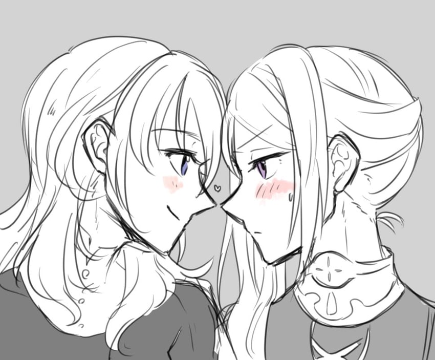 female byleth and edelgard von hresvelg (fire emblem and 1 more) drawn by riromomo