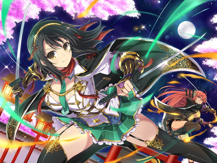 asuka and homura (senran kagura and 2 more) drawn by yaegashi_nan
