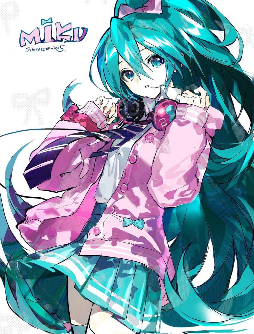 hatsune miku (vocaloid and 2 more) drawn by hanaseto