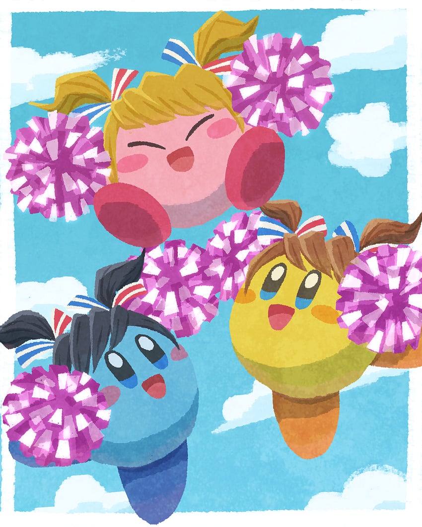 kirby and staff kirby (kirby and 1 more) drawn by miclot