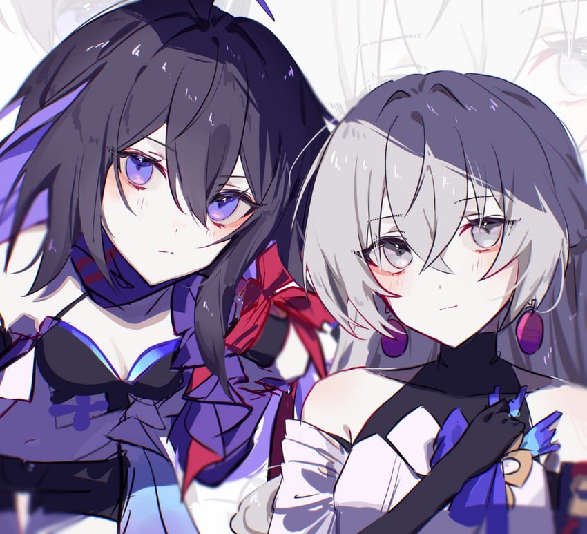 bronya rand and seele (honkai and 1 more) drawn by karamaru626