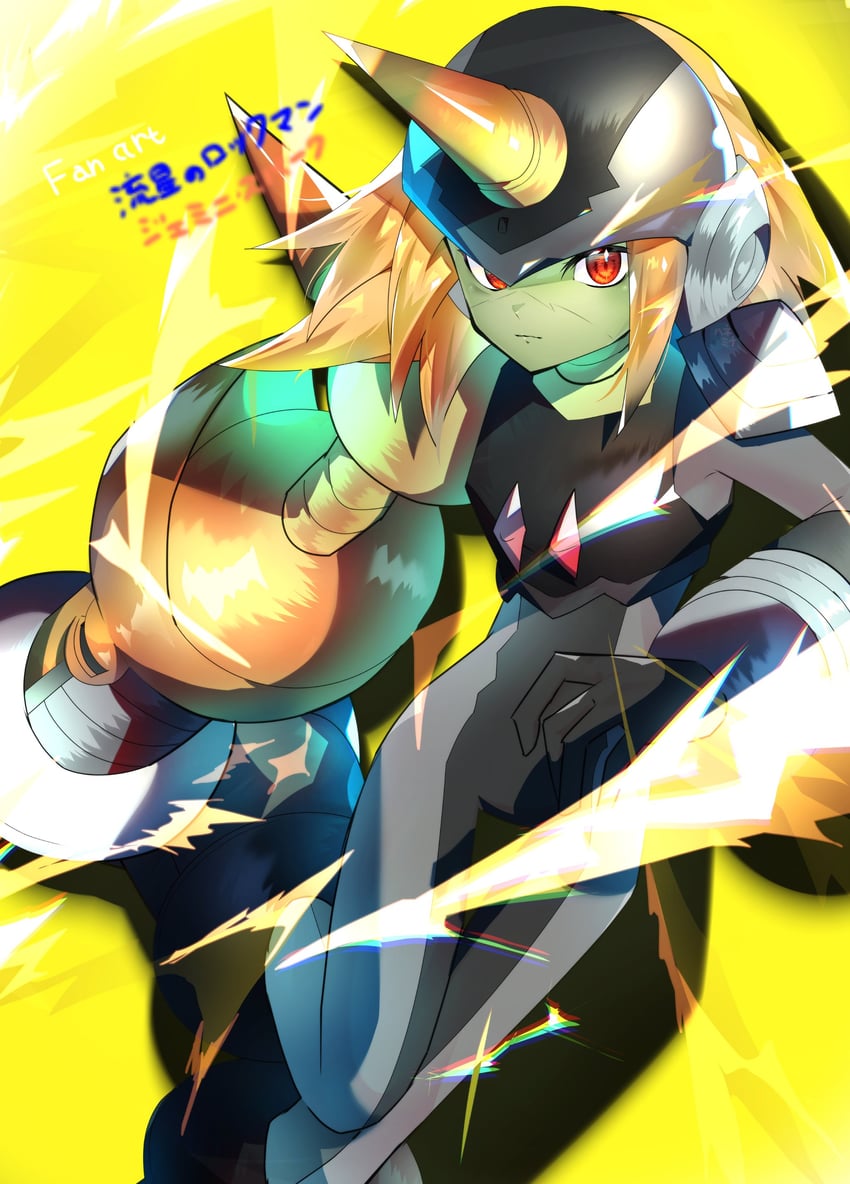 gemini spark (mega man and 1 more) drawn by hanemina