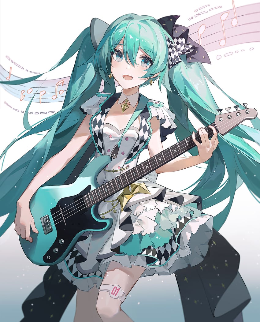 hatsune miku and more more jump! miku (vocaloid and 1 more) drawn by myth1944