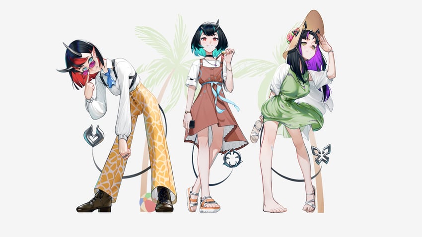 shishio chris, ryugasaki rene, and kojo anna (nanashi inc. and 1 more) drawn by wvs