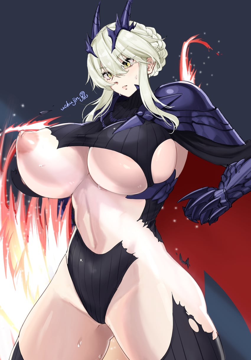 artoria pendragon (fate and 1 more) drawn by uchujin_416