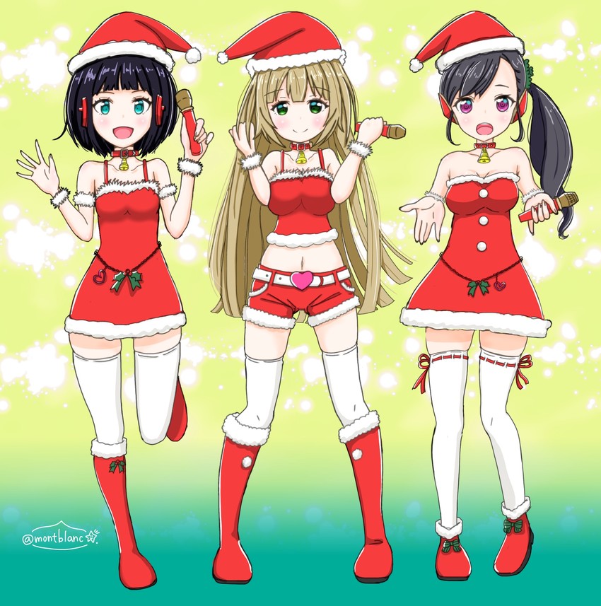 sakusabe mako, miyuu chitose, and yakumo reno (station memories) drawn by happyfansite