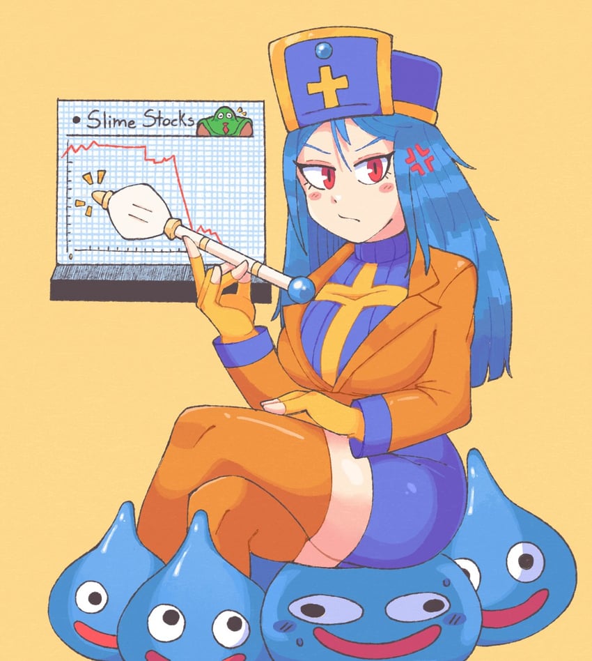 slime, priest, and kandar (dragon quest and 1 more) drawn by raflcoopter