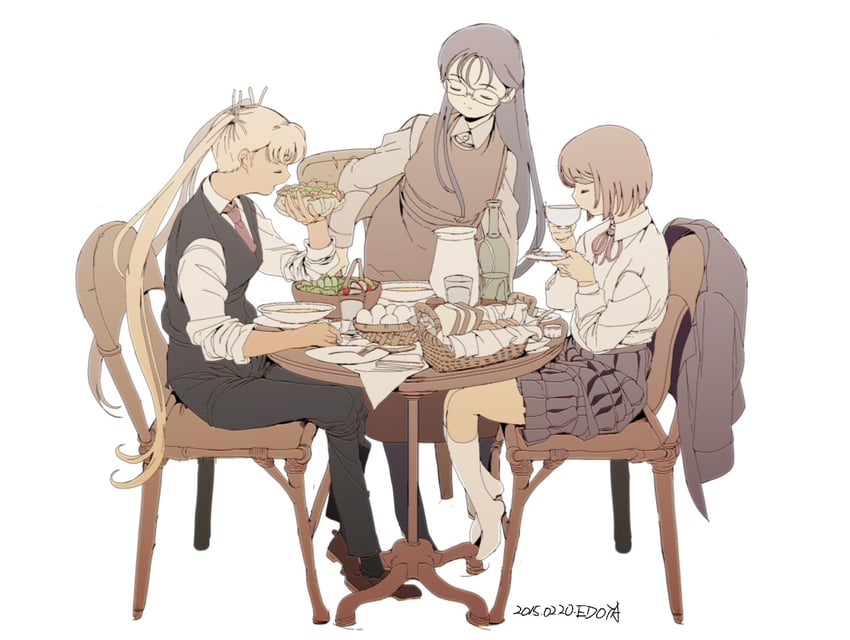 henrietta, triela, and claes (gunslinger girl) drawn by edoya_inuhachi