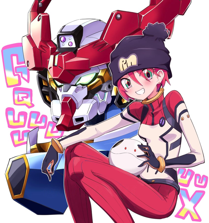 amate yuzuriha, haro, and gquuuuuux (gundam and 1 more) drawn by usoco
