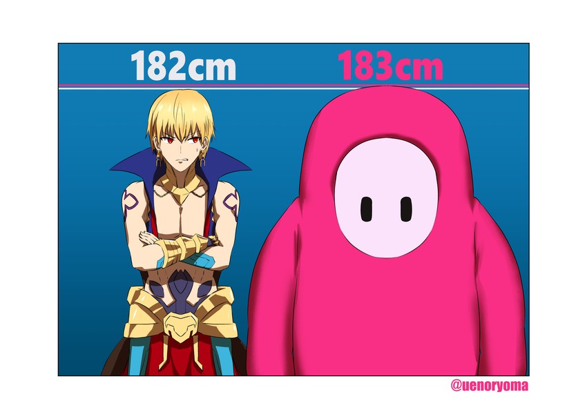 gilgamesh and fall guy (fate and 2 more) drawn by uenoryoma