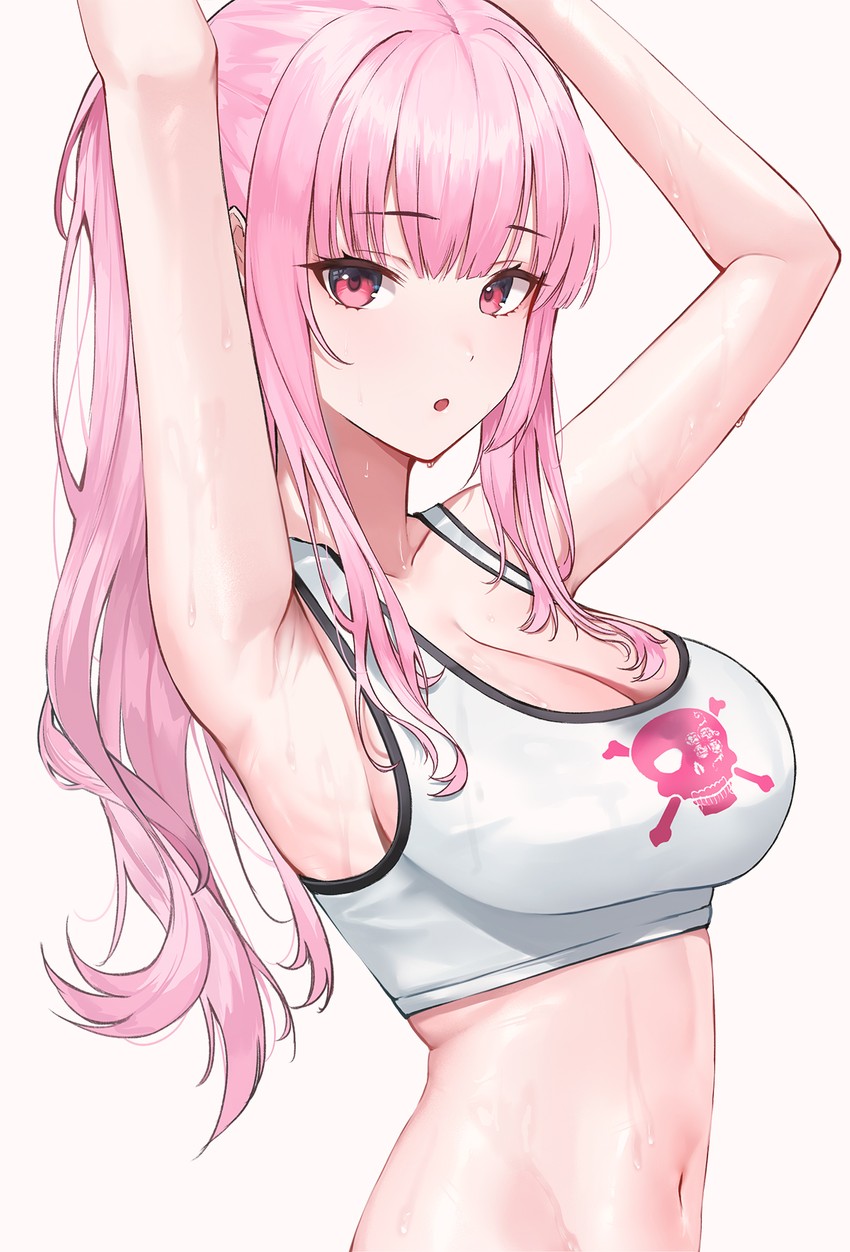 mori calliope (hololive and 1 more) drawn by michelan