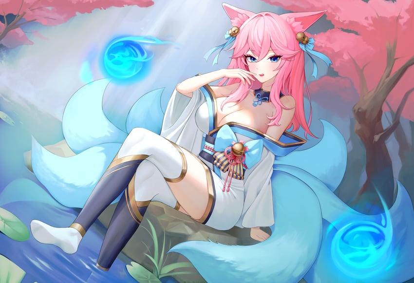ahri and spirit blossom ahri (league of legends) drawn by aillatoste